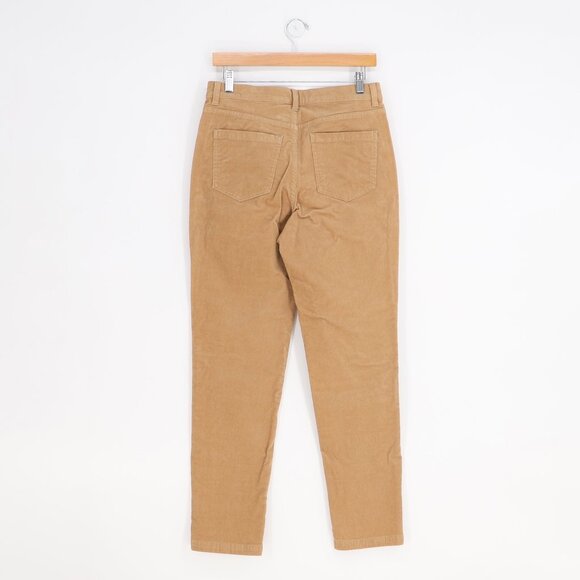 NWT BROOKS BROTHERS Women's Corduory Slim-Leg Pants Tan/Camel Brown Size 6 - Picture 2 of 9